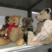 4 teddy bears - House of Nisbet 'Merry the Wizard', Canterbury, Hermann and Pine Forest