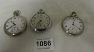 3 pocket watches including Smiths & Marvin G.ST.P 258419