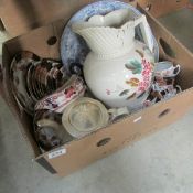 A box of china including Royal Albert, some a/f