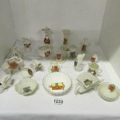20 pieces of crested ware including Shelley, Arcadian etc