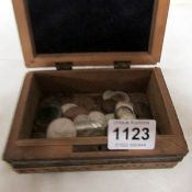 A box of coins including some pre 1947 GB silver
