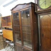 An oak bookcase