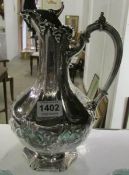 A silver plate Walker and Hall teapot