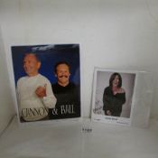 2 signed photo's (Cannon & Ball and Davina McCall)