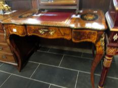 An inlaid 'Bureau de Plat' desk