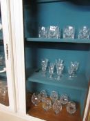 A quantity of cut glass drinking glasses