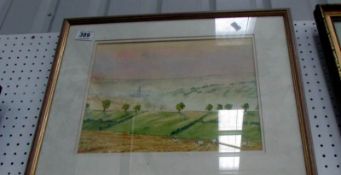 A watercolour, country scene