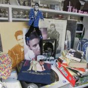 A mixed lot of Elvis memorabilia, books, pictures etc