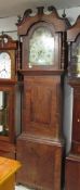 A large Grandfather clock by W Feather, Halifax