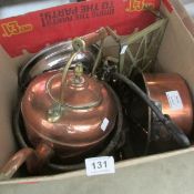 A box of copper and brass etc