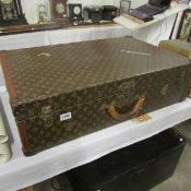 A Louis Vuitton trunk inittialled E.C.J