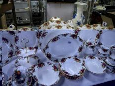 42 pieces of Royal Albert Old Country roses tea and dinnerware