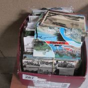 A box of old postcards