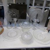 A quantity of glass including coronation ware and Grace Darling glass boat