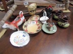 A mixed lot including Beswick, Wedgwood, Aynsley etc