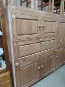 A large old pine cupboard