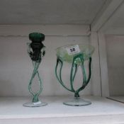 2 pieces of art glass