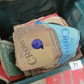 A box of 78rpm records