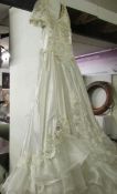 A vintage wedding gown