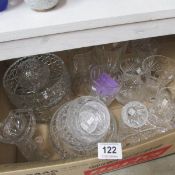 A Quantity of cut glass dishes and bowls etc