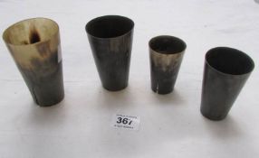 4 horn beakers, a/f