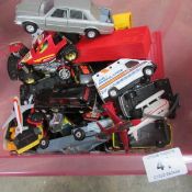 A box of miscellaneous die cast vehicles including Corgi etc