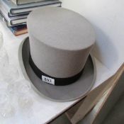 A grey top hat