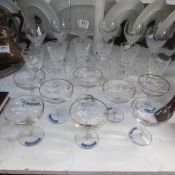 4 sets of glasses including Babycham and cut glass