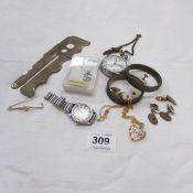 A mixed lot including costume jewellery and watches