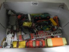 A mixed lot of mainly Matchbox playworn die cast vehicles