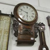 An American drop dial wall clock