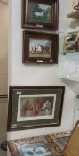 5 framed horse prints