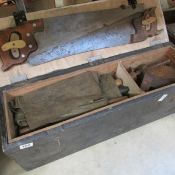 An old tool box and contents