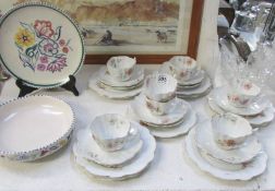 A mixed lot including Denby, Poole and continental teaware