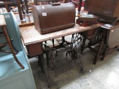 A singer treadle sewing machine