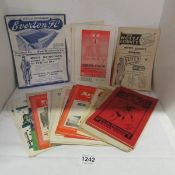 A quantity of 1930's - 1950's football programmes including Arsenal, Everton, Lincoln etc.