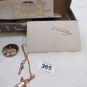 An Elvis wristwatch, A postcard with signature on back etc