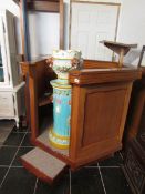 A Pulpit from Scamblesby Methodist church with communion rail