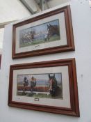 2 horse racing prints