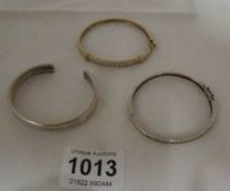 3 silver bangles (40gms)