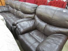 A 3 piece leather suite