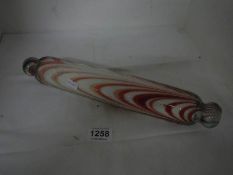 A Victorian glass rolling pin