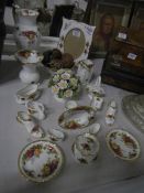 19 pieces of Royal Albert Old Country Roses, some a/f