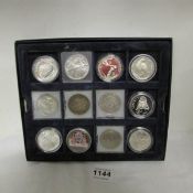 12 Silver US dollars and commemorative examples