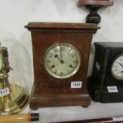 An Arts and Crafts mantel clock, Jefferies of Skegnes, iwo