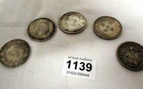 5 Oriental coins
