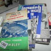 A quantity of football programmes mostly 1960's