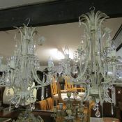 A pair of French style chandeliers