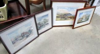 4 John Harland signed limited edition prints