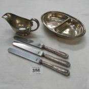 5 items of silver plate all relating to P & O
